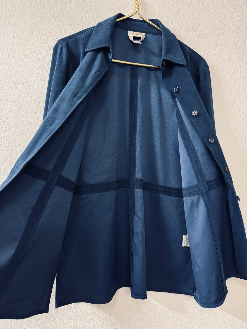 Talbots Navy Blue Button-Front Jacket - Picture 3 of 7